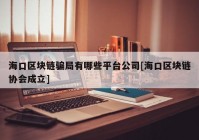 海口区块链骗局有哪些平台公司[海口区块链协会成立]