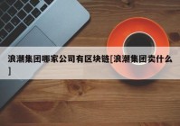 浪潮集团哪家公司有区块链[浪潮集团卖什么]